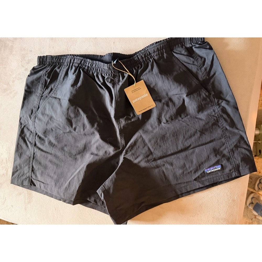 Patagonia Baggies Shorts NEW 5" Relaxed Fit XL Black Lined Hike Paddle